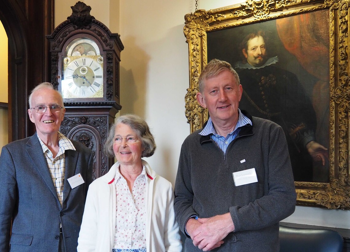 L to r: Bill Eadie, Maureen Payan, Chairman Paul Leonard