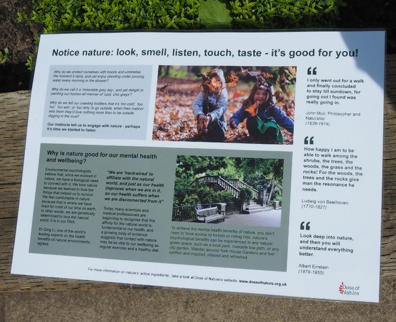 York House Community Garden information board